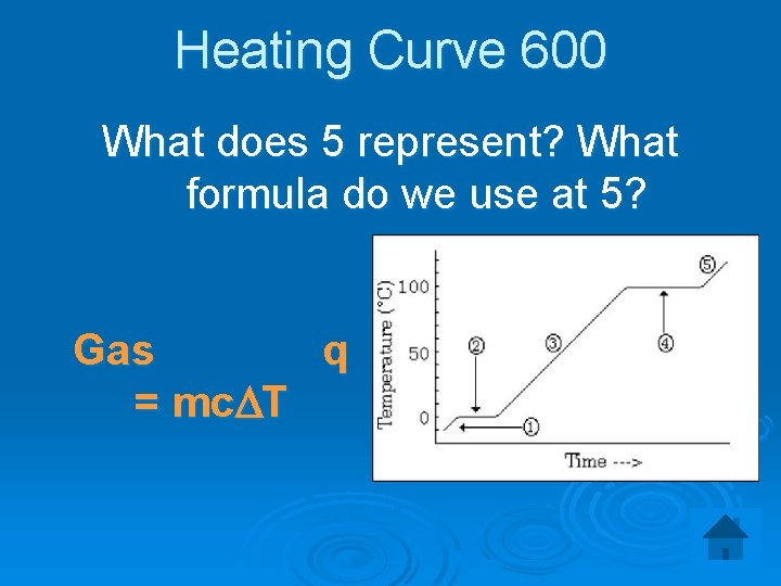 Heating Curve 600 What does 5 represent? What formula do we use at 5?