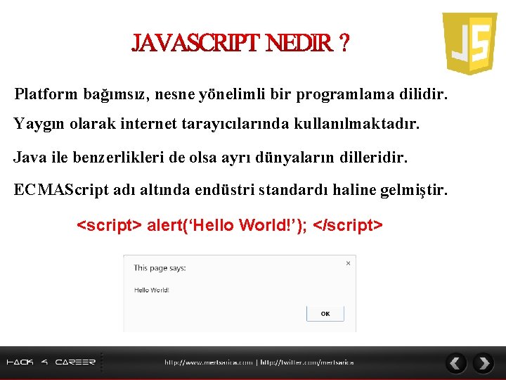 Platform bağımsız, nesne yönelimli bir programlama dilidir. Yaygın olarak internet tarayıcılarında kullanılmaktadır. Java ile