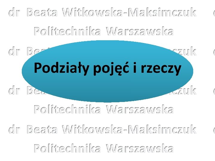 Podziały pojęć i rzeczy 