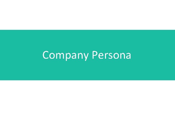 Company Persona 