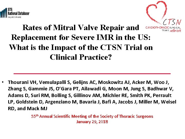 Rates of Mitral Valve Repair and Replacement for Severe IMR in the US: What