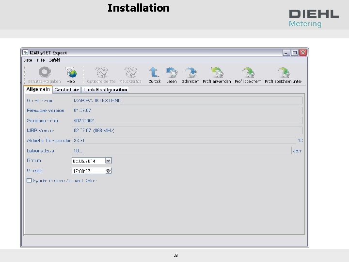Installation • IZAR@SET >1. 4. 2 23 