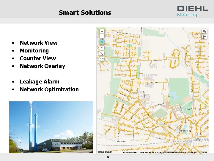 Smart Solutions • • Network View Monitoring Counter View Network Overlay • • Leakage