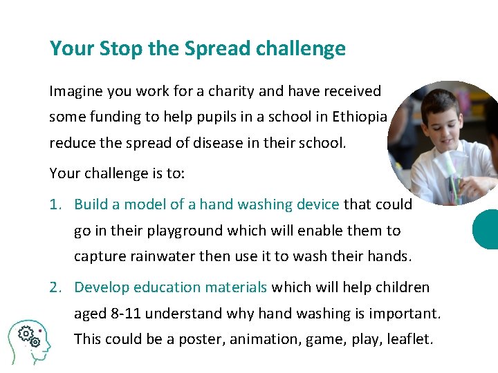 Your Stop the Spread challenge Imagine you work for a charity and have received