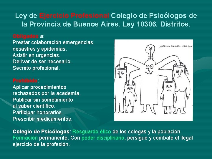 Ley de Ejercicio Profesional Colegio de Psicólogos de la Provincia de Buenos Aires. Ley