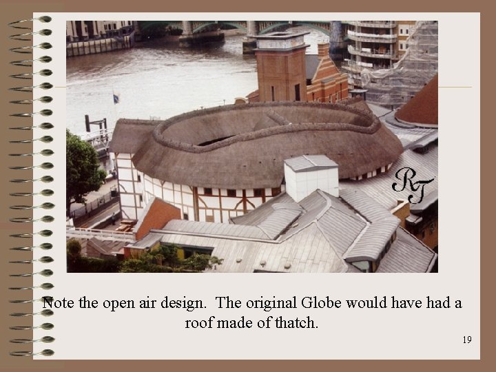 Note the open air design. The original Globe would have had a roof made