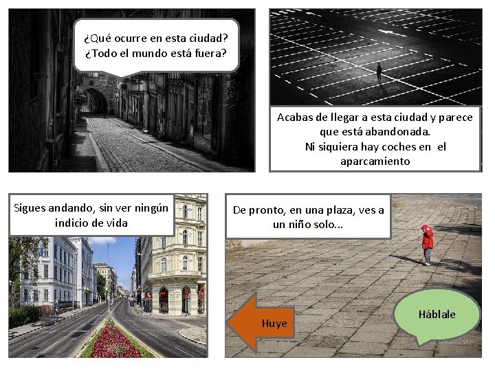 ¿Qué ocurre en esta ciudad? ¿Todo el mundo está fuera? Acabas de llegar a