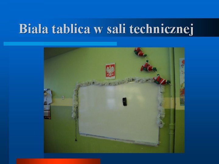 Biała tablica w sali technicznej 