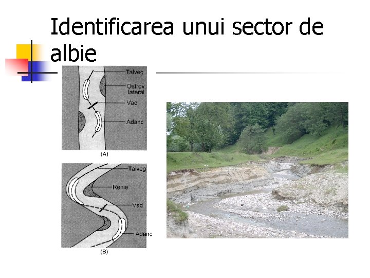 Identificarea unui sector de albie 