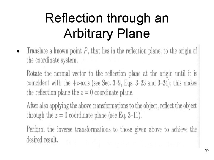 Reflection through an Arbitrary Plane • 32 