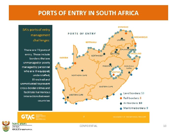 PORTS OF ENTRY IN SOUTH AFRICA CONFIDENTIAL 10 