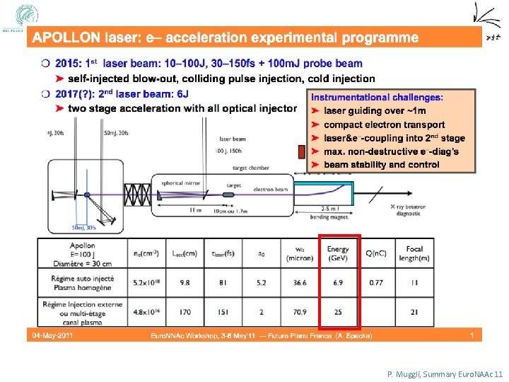 P. Muggli, Summary Euro. NAAc 11 