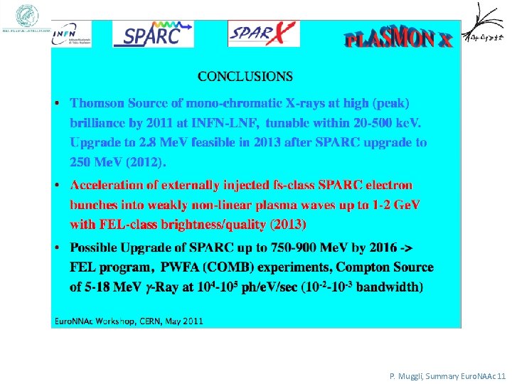 P. Muggli, Summary Euro. NAAc 11 