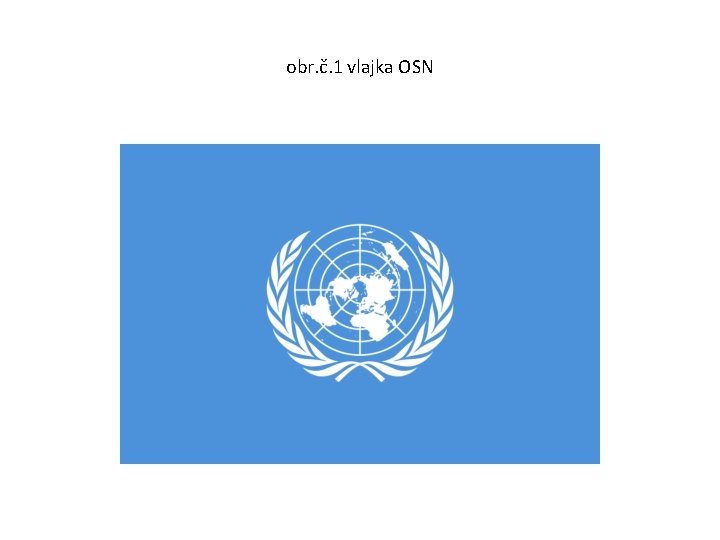 obr. č. 1 vlajka OSN 