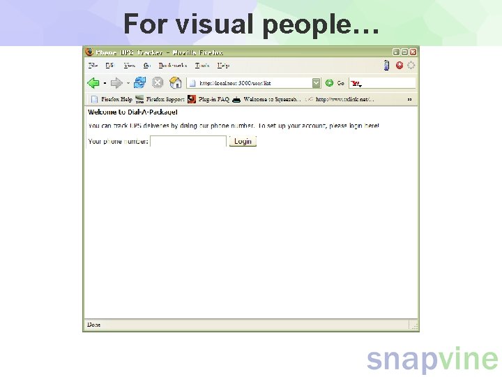 For visual people… For visual people…