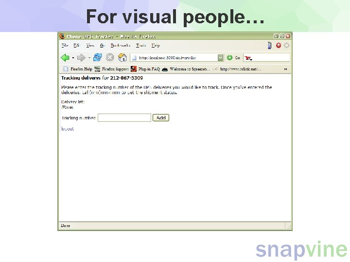 For visual people… For visual people…