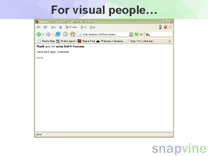 For visual people… For visual people…