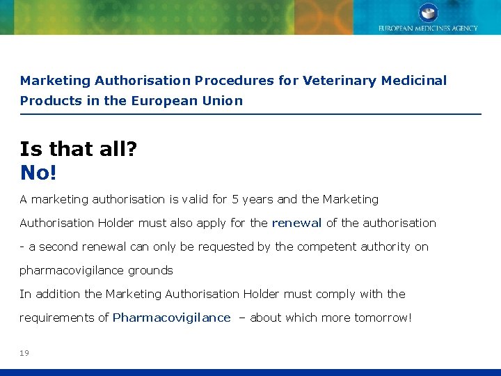 Marketing Authorisation Procedures for Veterinary Medicinal Products in the European Union Is that all?