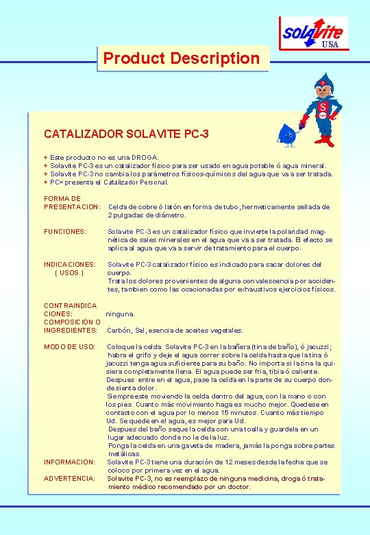 Product Description USA CATALIZADOR SOLAVITE PC-3 + Este producto no es una DROGA. + Product Description USA CATALIZADOR SOLAVITE PC-3 + Este producto no es una DROGA. +