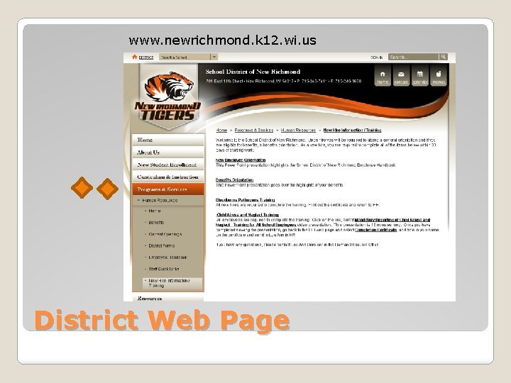 www. newrichmond. k 12. wi. us District Web Page 