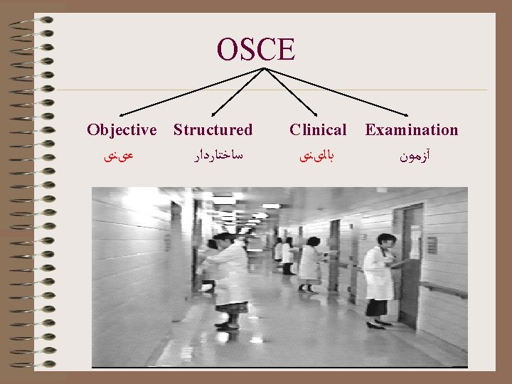 OSCE Objective Structured Clinical Examination ﻋیﻨی ﺳﺎﺧﺘﺎﺭﺩﺍﺭ ﺑﺎﻟیﻨی آﺰﻣﻮﻥ 