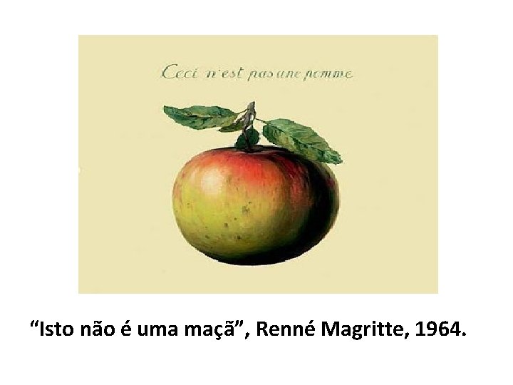 “Isto não é uma maçã”, Renné Magritte, 1964. 