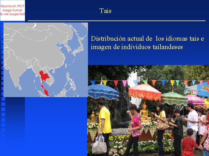 Tais Distribución actual de los idiomas tais e imagen de individuos tailandeses 