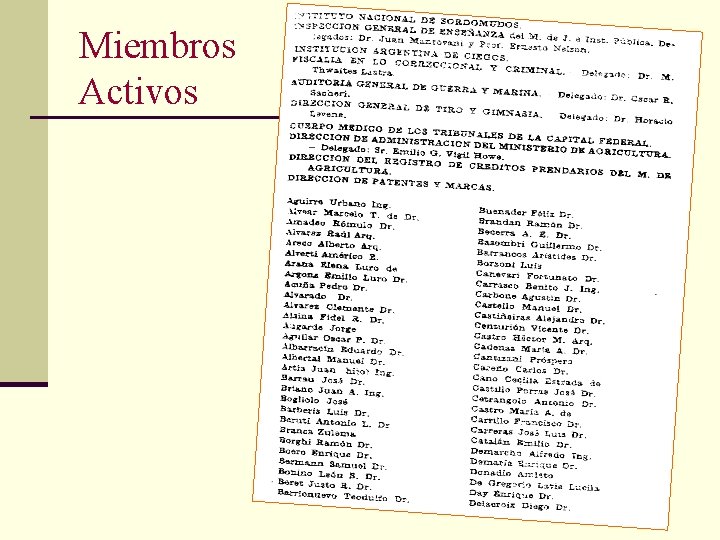 Miembros Activos 