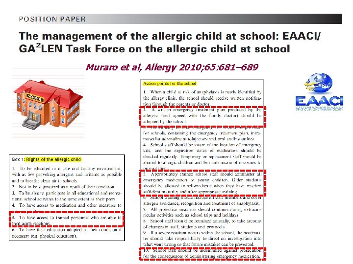 Muraro et al, Allergy 2010; 65: 681– 689 Muraro et al, Allergy 2010; 65: 681– 689