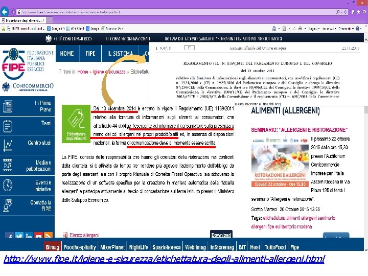 http: //www. fipe. it/igiene-e-sicurezza/etichettatura-degli-alimenti-allergeni. html http: //www. fipe. it/igiene-e-sicurezza/etichettatura-degli-alimenti-allergeni. html