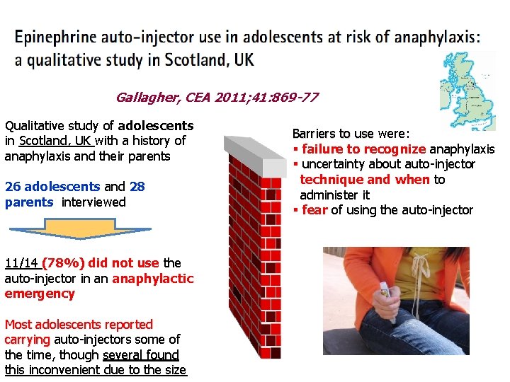 Gallagher, CEA 2011; 41: 869 -77 Qualitative study of adolescents in Scotland, UK with Gallagher, CEA 2011; 41: 869 -77 Qualitative study of adolescents in Scotland, UK with