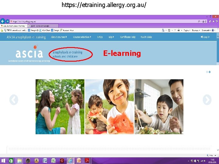 https: //etraining. allergy. org. au/ E-learning https: //etraining. allergy. org. au/ E-learning
