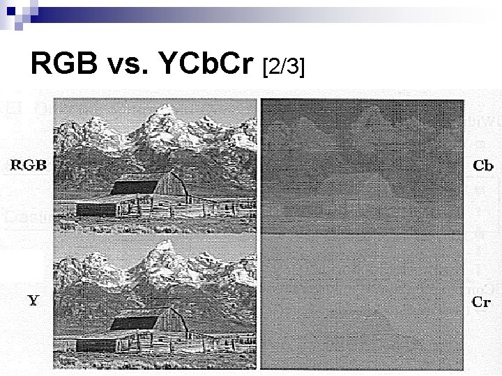 RGB vs. YCb. Cr [2/3] 