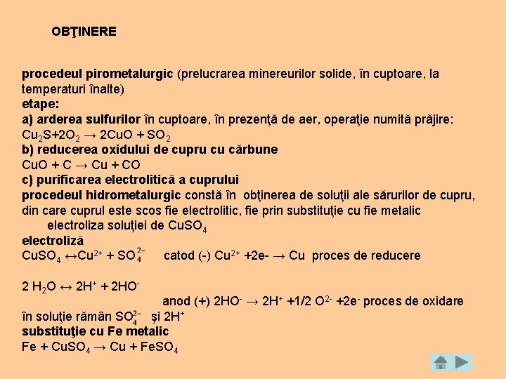 OBŢINERE procedeul pirometalurgic (prelucrarea minereurilor solide, în cuptoare, la temperaturi înalte) etape: a) arderea