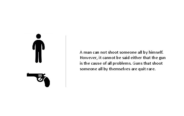 A man can not shoot someone all by himself. However, it cannot be said
