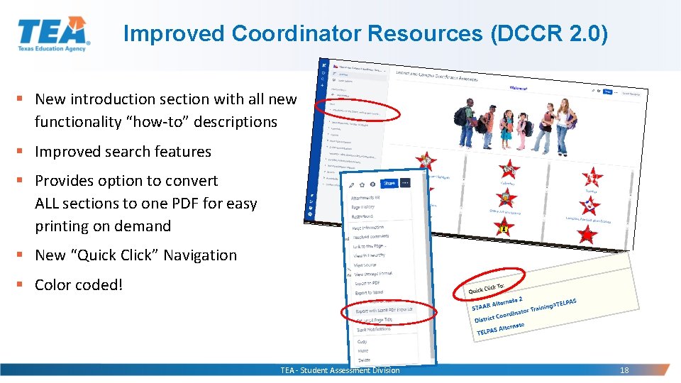 Improved Coordinator Resources (DCCR 2. 0) § New introduction section with all new functionality