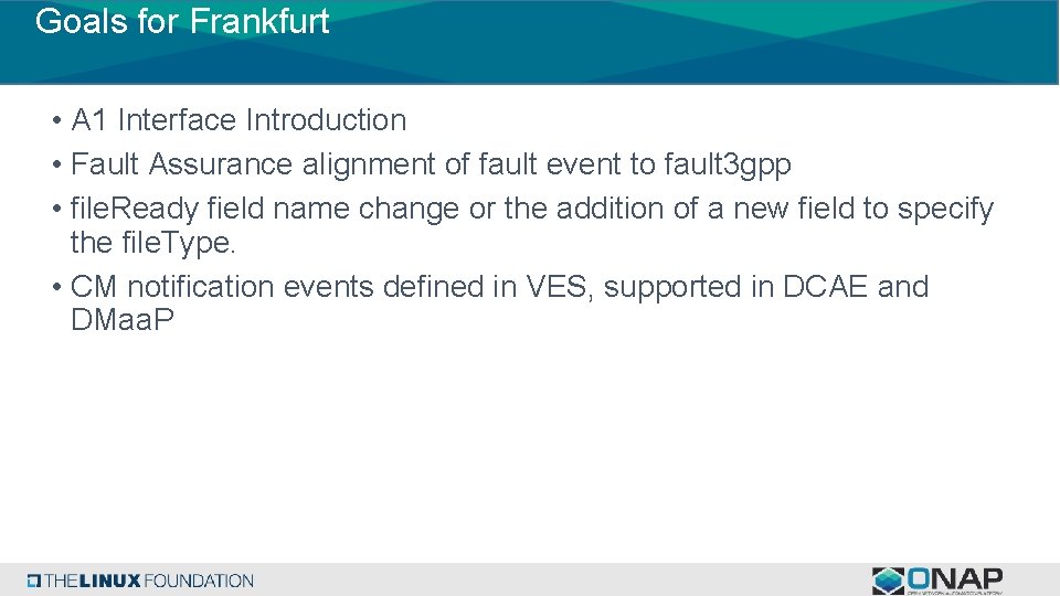 Goals for Frankfurt • A 1 Interface Introduction • Fault Assurance alignment of fault Goals for Frankfurt • A 1 Interface Introduction • Fault Assurance alignment of fault