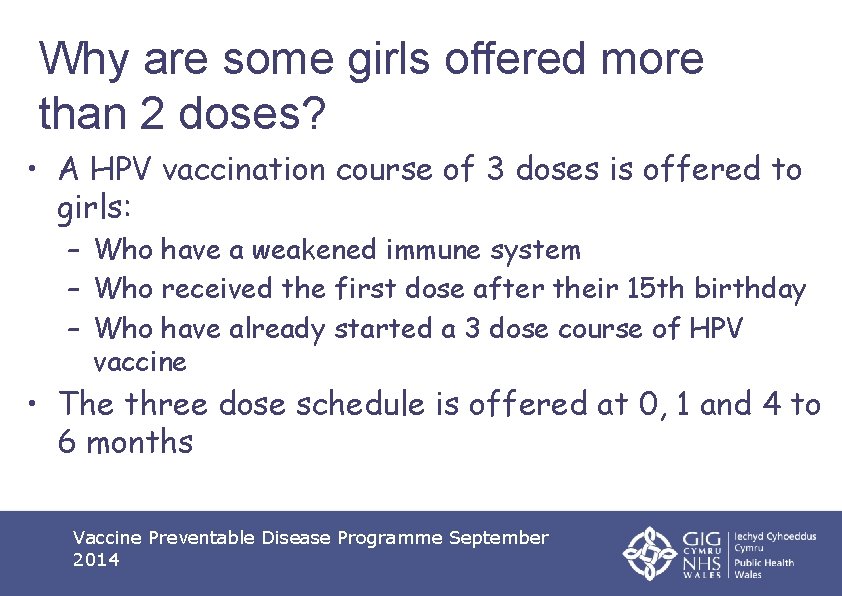 Human Papillomavirus HPV Vaccination Help beat cervical cancer