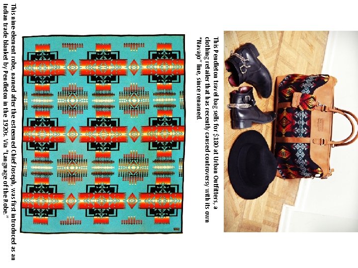 This Pendleton travel bag sells for $180 at Urban Outfitters, a clothing retailer that