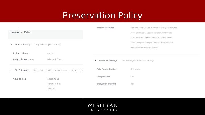 Preservation Policy Preservation Policy