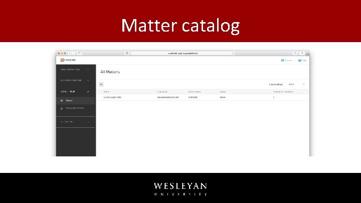 Matter catalog Matter catalog