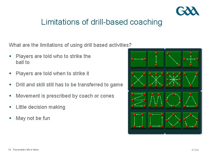 Limitations of drill-based coaching What are the limitations of using drill based activities? §