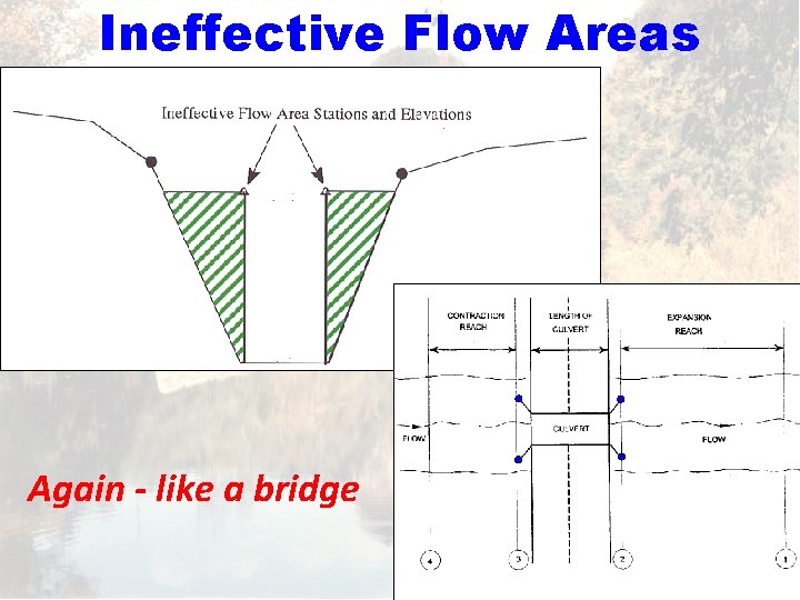 Ineffective Flow Areas Again - like a bridge 