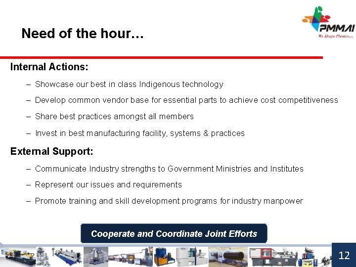 Need of the hour… Internal Actions: – Showcase our best in class Indigenous technology