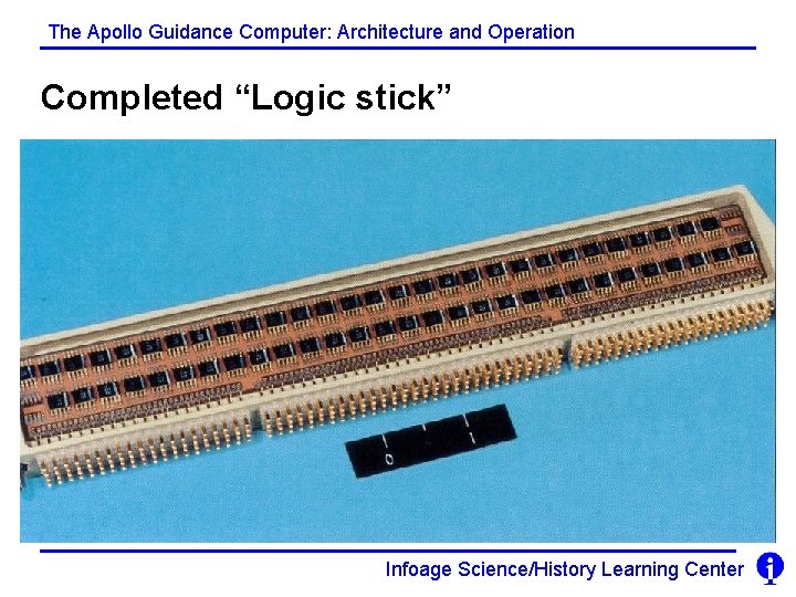 The Apollo Guidance Computer: Architecture and Operation Completed “Logic stick” Infoage Science/History Learning Center