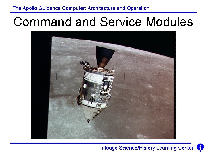 The Apollo Guidance Computer: Architecture and Operation Command Service Modules Infoage Science/History Learning Center