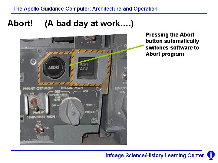 The Apollo Guidance Computer: Architecture and Operation Abort! (A bad day at work…. )