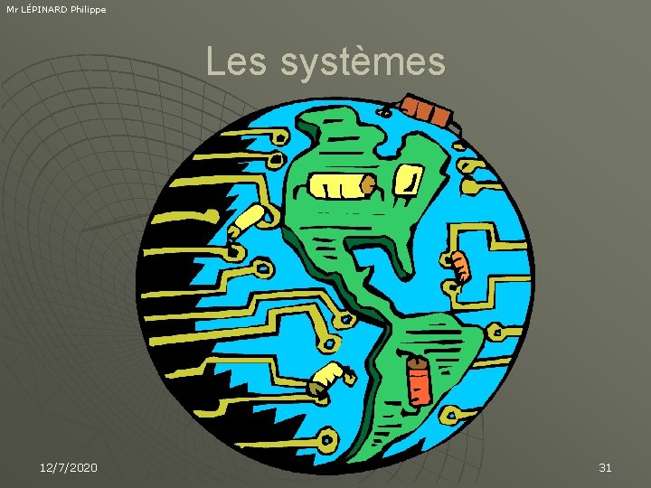 Mr LÉPINARD Philippe Les systèmes 12/7/2020 31 