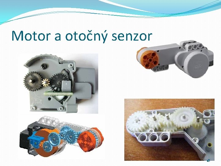 Motor a otočný senzor 18 