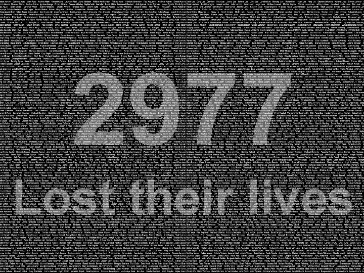 2977 Lost their lives 